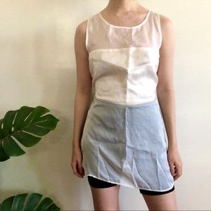 White vintage silk slip dress/tunic